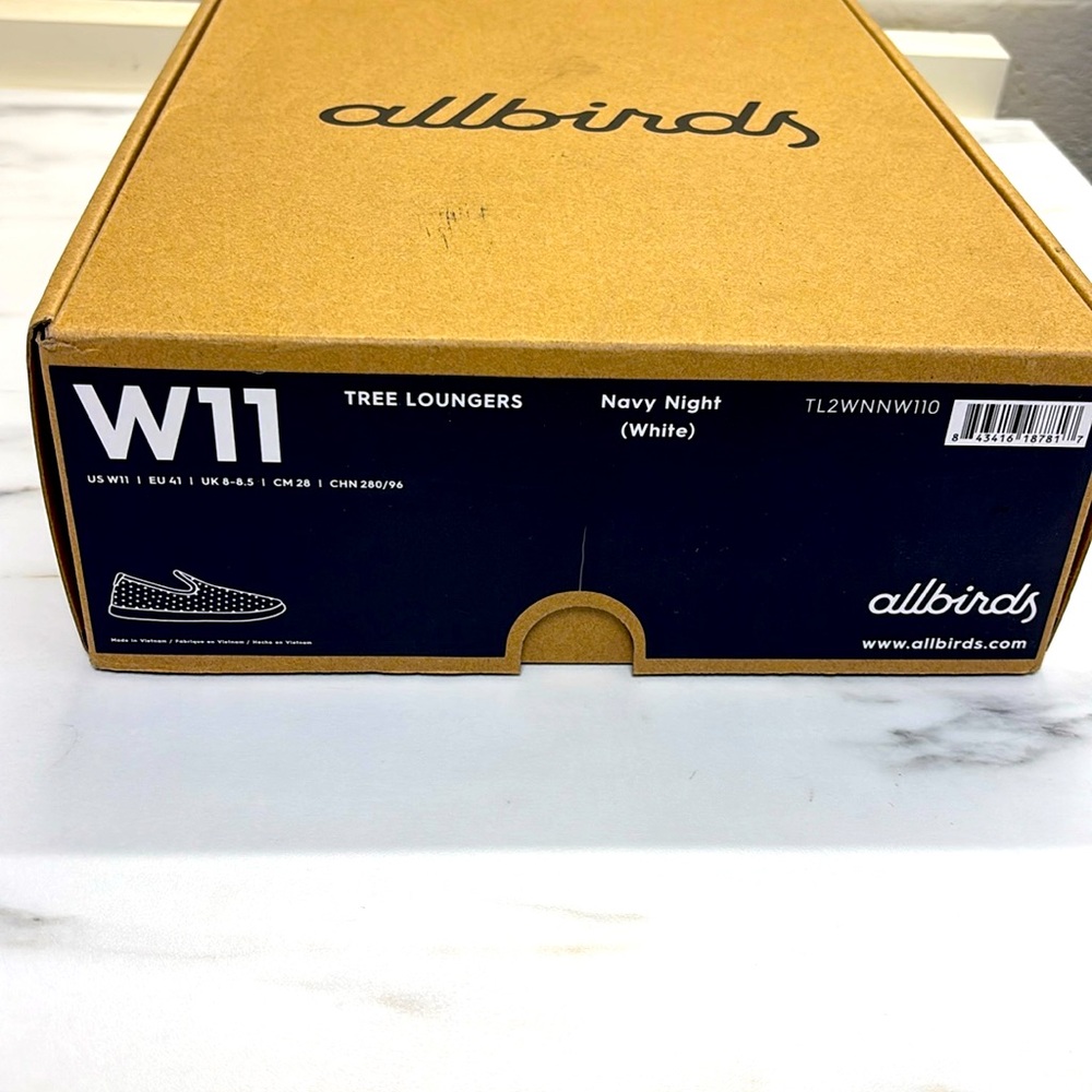 Allbirds Tree Loungers Women Size 11 Navy Night (White)